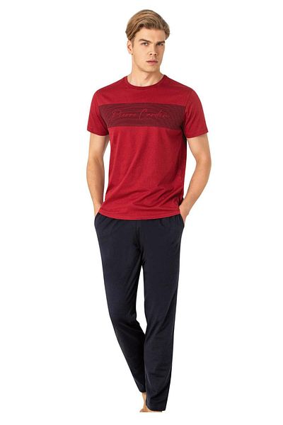 Pierre Cardin Men's Home Wear Double Short Sleeve 100% Cotton Pajamas Set L1.Pc.004.102.E001