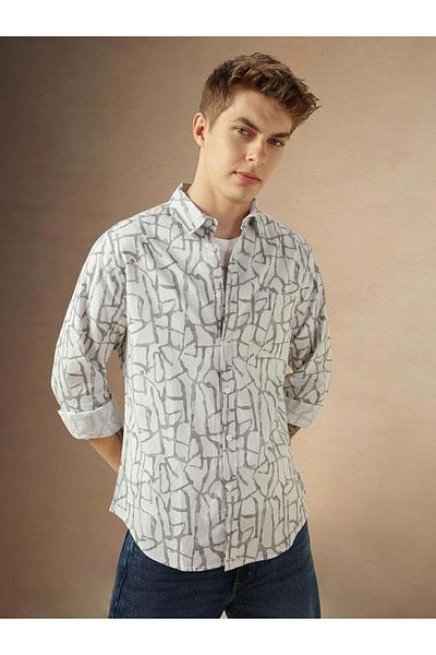 Dennis Lingo By Styli Abstract Print Button-Down Shirt