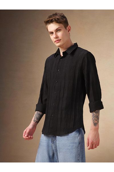 Dennis Lingo By Styli Solid Button-Down Collar Shirt