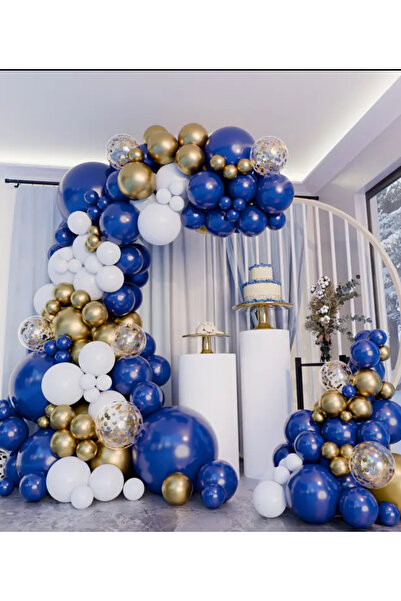 Çemrek Süs Parti Bebek Sünnet Mevlüt Lacivert Beyaz Gold Krom Şeffaf Gold Pul...