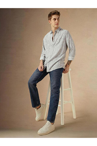 Dennis Lingo By Styli Abstract Print Long Sleeve Casual Shirt