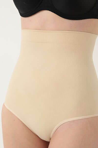 BARUCCA Basen Toparlayıcı Bel Kalça Sıkılaştırıcı Yüksek Bel Ten Slip Seamless Korse