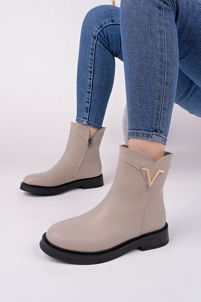 Deripabuc Genuine Leather Mink Women's Leather Boots Trc-9504
