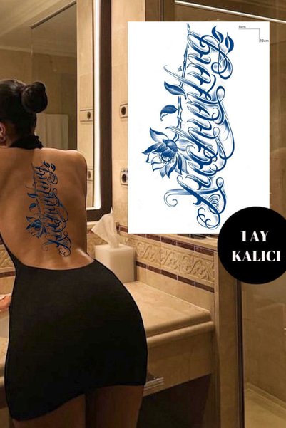 TAKIŞTIR Xuchun Ling Yazılı 12 Saat Sonra Kararan Geçici Dövme Tattoo