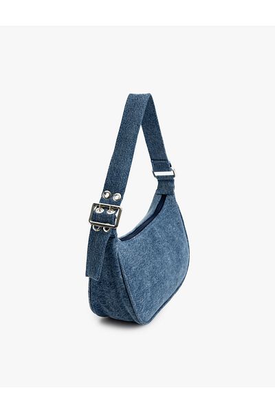 Koton Geantă de umăr din denim cu fermoar și cataramă metalică
