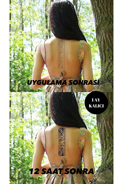 TAKIŞTIR Tribal Figürlü 12 Saat Sonra Kararan Geçici Dövme Tattoo