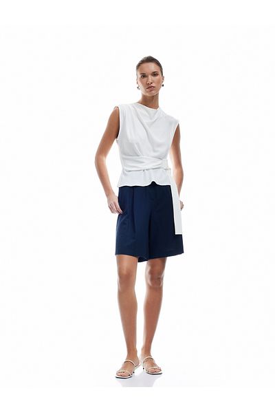 Koton Accessory Detailed Aerobin Fabric Draped Collar Tank Top