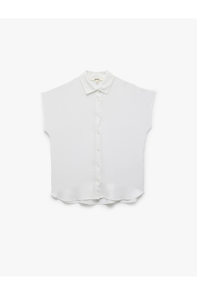 Koton Viscose Classic Collar Sleeveless Shirt