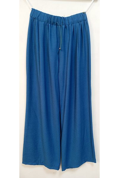 AKŞEN GİYİM ΓΥΝΑΙΚΕΙΟ Μαλακό λινό Palazzo Loose Wide Leg Ψηλόμεσο Παντελόνι Κατάλληλο Παντελόνι