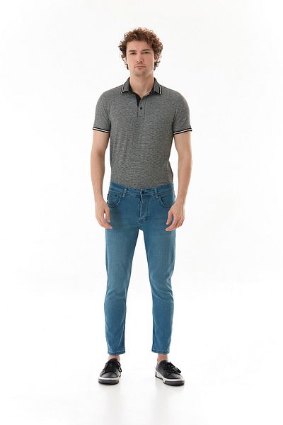 Fulla Moda Jean παντελόνι με φερμουάρ Slim Fit
