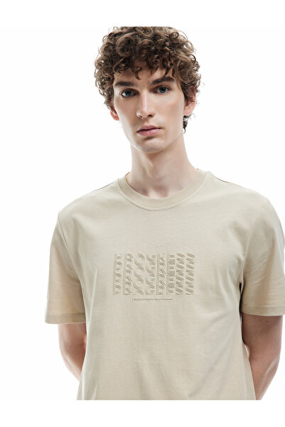 Koton تي شيرت قطني مطبوع بأكمام قصيرة ورقبة دائرية