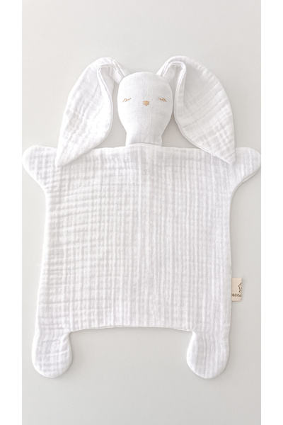 O&G Collection Sevimli Tavşancık %100 Pamuklu 8 Katlı Müslin Uyku Arkadaşı/ B...