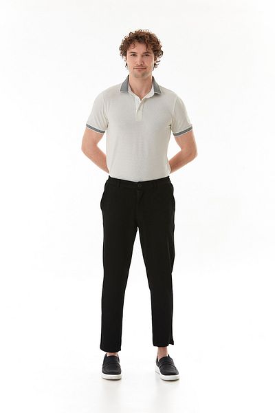 Fulla Moda Παντελόνι Jogger από ύφασμα βάφλα με τσέπες