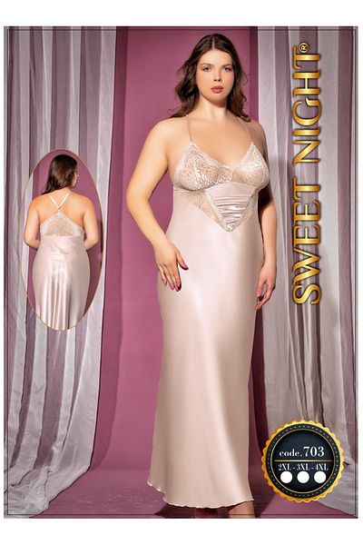 SATTENS Plus Size Nightgown - 2XL 3XL 4XL Long Length Women's Nightgown
