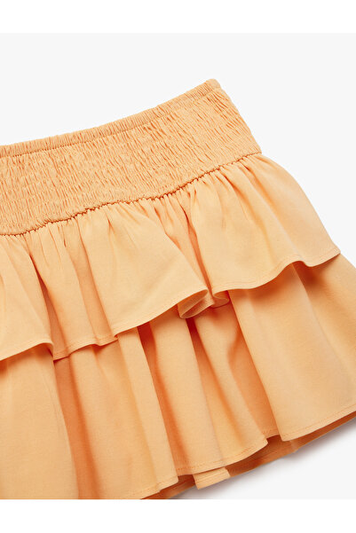 Koton Fusta din viscoză amestecată de in cu detaliu pliat și talie elastică