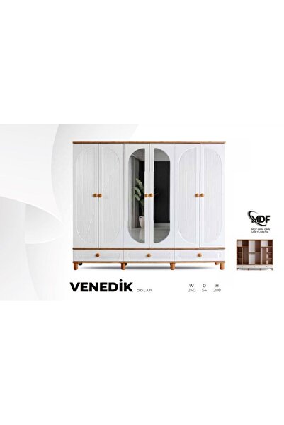 AYDINEV VENEDİK MDF 6 KAPILI DOLAP