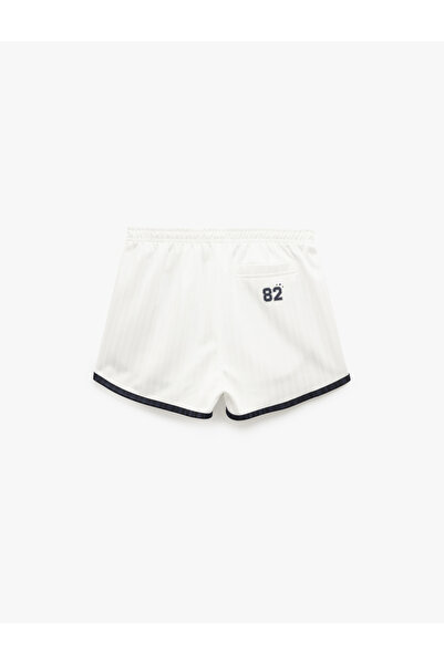 Koton Slim Fit Printed Mini Shorts with Elastic Waistband