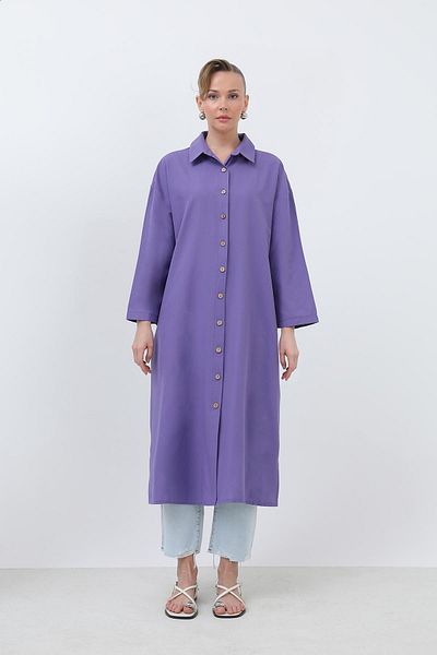 Loreen Women's Long Shirt Dress - 20656Gml - Purple