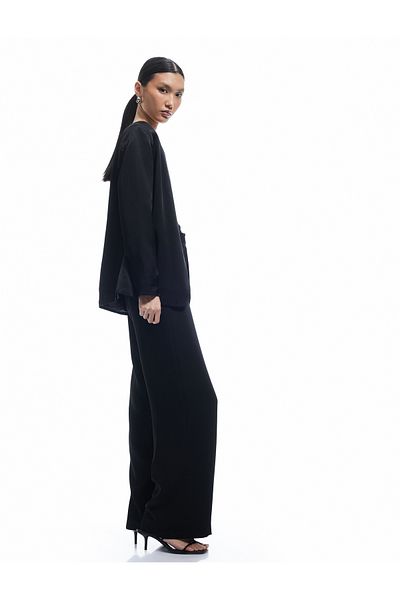 Koton High Waist Wide Leg Fabric Palazzo Trousers