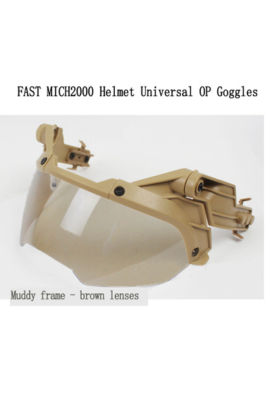 Choice إطار طيني بني اللون من خوذة FAST Guide التكتيكية، نظارات واقية قابلة ل...