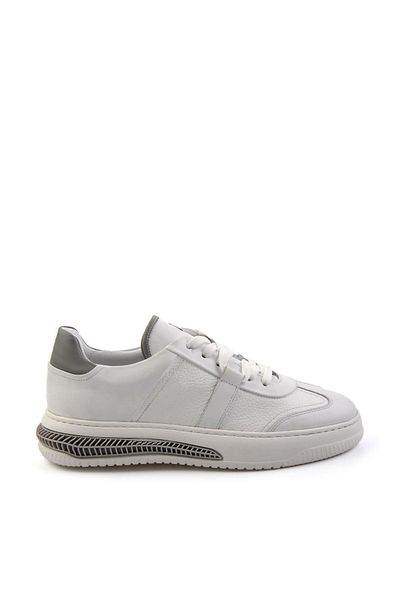 Bambi Λευκό Δερμάτινο Ανδρικό Sneaker E01075574603