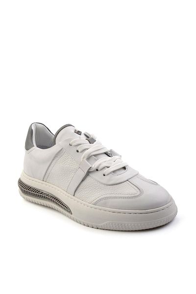 Bambi Λευκό Δερμάτινο Ανδρικό Sneaker E01075574603