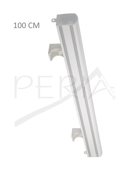 Peria Perde Sistemleri White Decorative Curtain Rail Cornice Set of 2