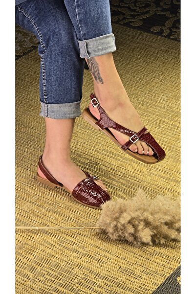 Melinta Shoes حذاء باليه نسائي مسطح من Melinta مصنوع من الجلد بنمط مفتوح عند ...