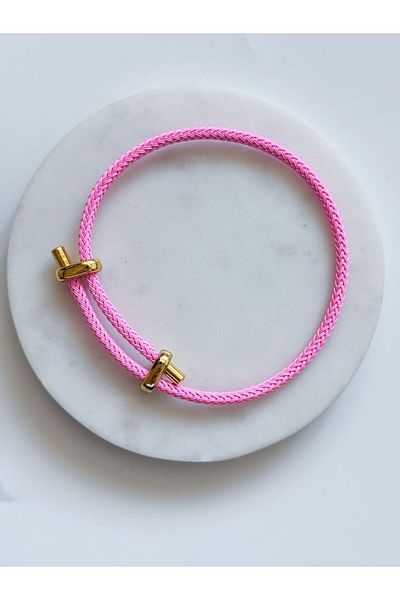 CHARMLUCKY STEEL COLORED BRACELET