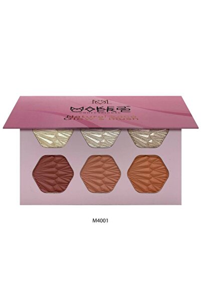 Makeover22 باليت الوجه الطبيعي اضاءة وبلاشر ميك اوفر22-M4001