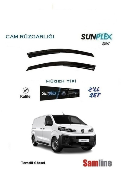 SUNPLEX Yeni Kasa Peugeot Expert Panelvan (2024-2025) Cam Rüzgarlığı 2'li Set