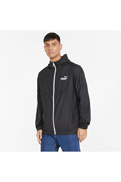 Puma Ess Solid Windbreaker - Μαύρο Ανδρικό Αντιανεμικό & Αδιάβροχο