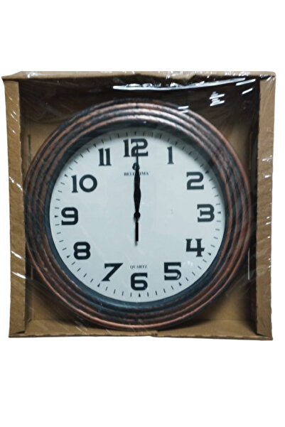 Hırdavatistan KLASİK ESKİTME BAKIR SAAT 30X30 CM SESSIZ ÇALIŞIR