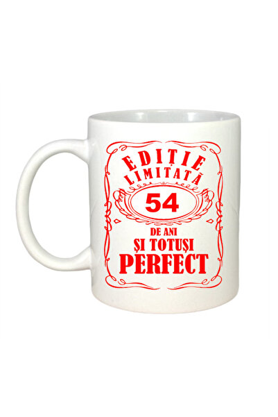 OEM Cană albă personalizată, ediție limitată 54 de ani, Inovatix®. 330 ml