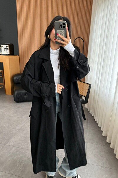 MUG collection Kadın Trençkot Oversize Astarlı Premium Perry