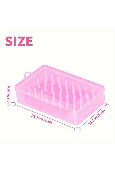 Choice pink 42 spool sewing thread sorting box, portable large capacity needle and thread holder, hand-held