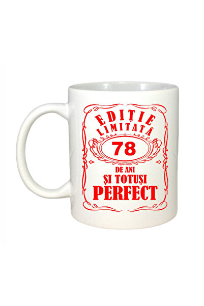 OEM Cană albă personalizată, ediție limitată 78 de ani, Inovatix®. 330 ml