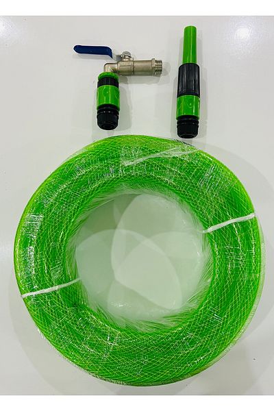 ahber Garden Watering Set 20 m Shilo, Average 1/2 Rope Mesh, Globel Garden Tap with Jack Environmental Connection Sprinkler