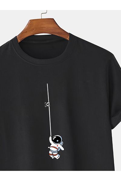 uyguntarz Μπλουζάκι με στάμπα Unisex Mini Astronaut Design