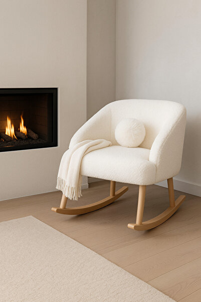 arge demo sallanan koltuk berjer beyaz