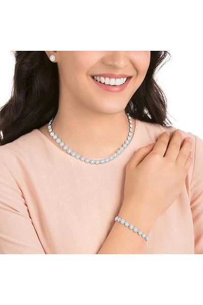 Swarovski Angelic Silberfarbene Schmuck Set 5367853