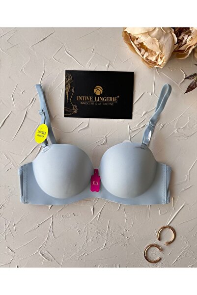 İntive Lingerie Виолетов безшевен сутиен с лазерно изрязване и двоен повдигащ...