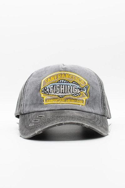 ergül çanta Vintage Antique Fish Logo Denim Hat |   San Francisco Trucker Cap