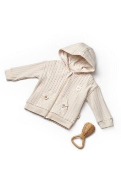 bazaar-turkey all you need Hooded Jacket Ecru Color 8118 Model