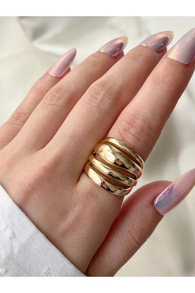 Eylülün Takısı Women's Gold Color Pinterest Bombe Ring