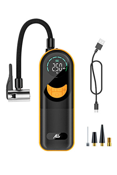 Ally mefa ös 4000mah Dijital Basınç Göstergeli Oto Lastik Şişirme Pompası Hav...