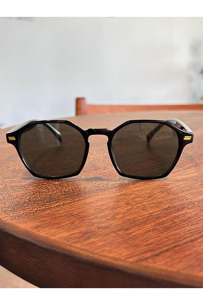 funeyes Jazz Model Black Rectangular Unisex Sunglasses Black Frame 100% Uv Protection