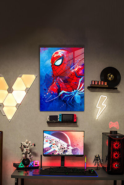 PESHLİSTORE Örümcek Adam Temalı HD Metal Tablo Poster