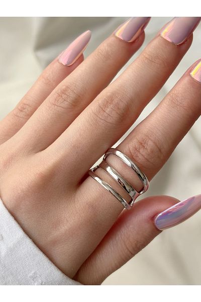 Eylülün Takısı Women's Silver Color Row Ring