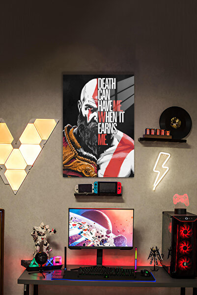 PESHLİSTORE GoW Kratos Temalı HD Metal Tablo Poster
